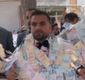 Aşiret düğününde damat, paraları taşımakta zorlandı