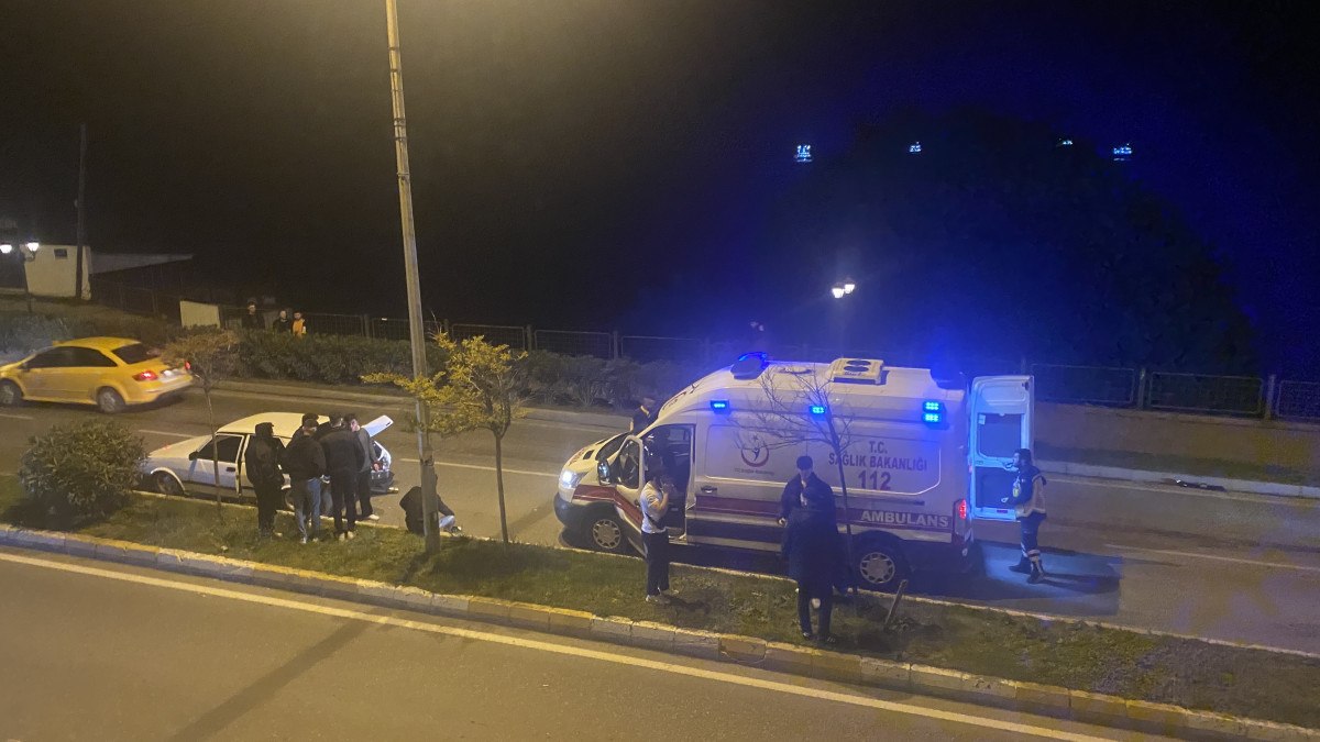 Zonguldak ta trafik kazası 1 yaralı