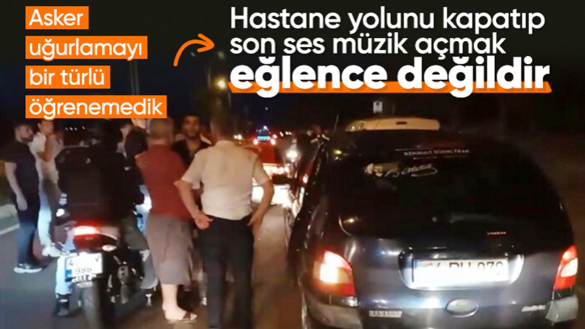 Kocaeli de asker eğlencesi yapanlar hastane yolunu kapattı