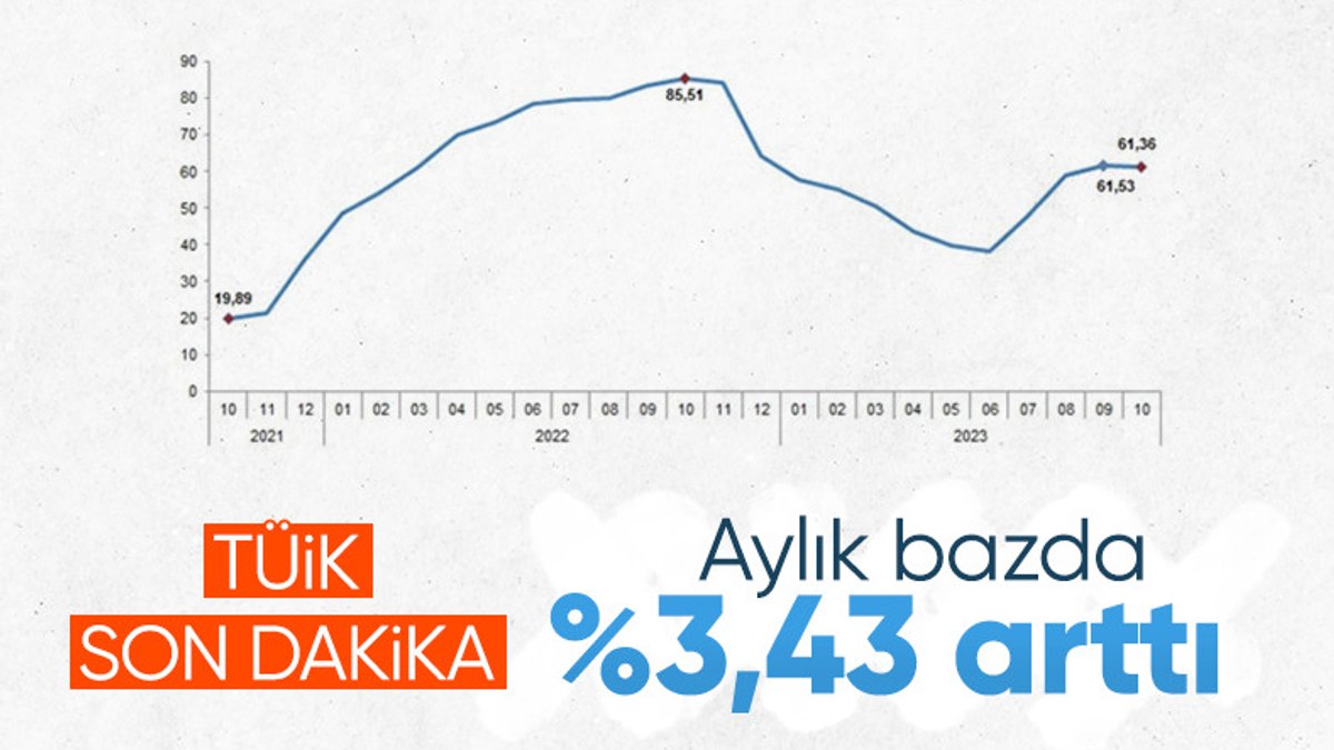 TÜİK Ekim 2023 enflasyon rakamlarını açıkladı