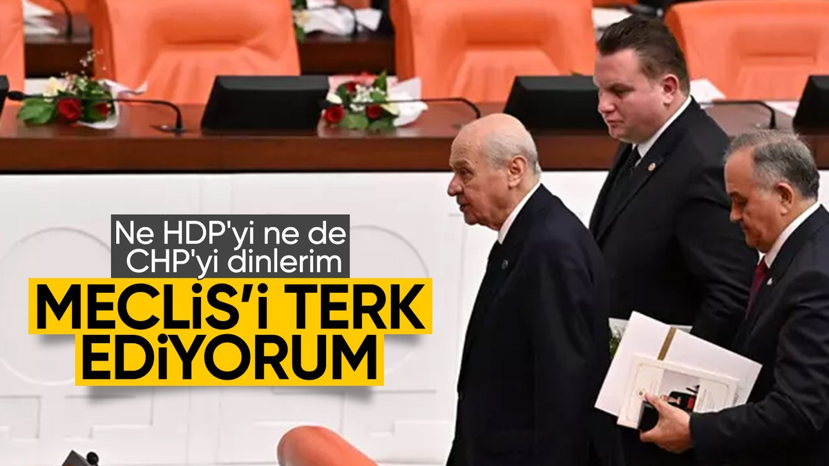 Devlet Bahçeli DEM Parti konuşurken Genel Kurul dan ayrıldı AYM nin