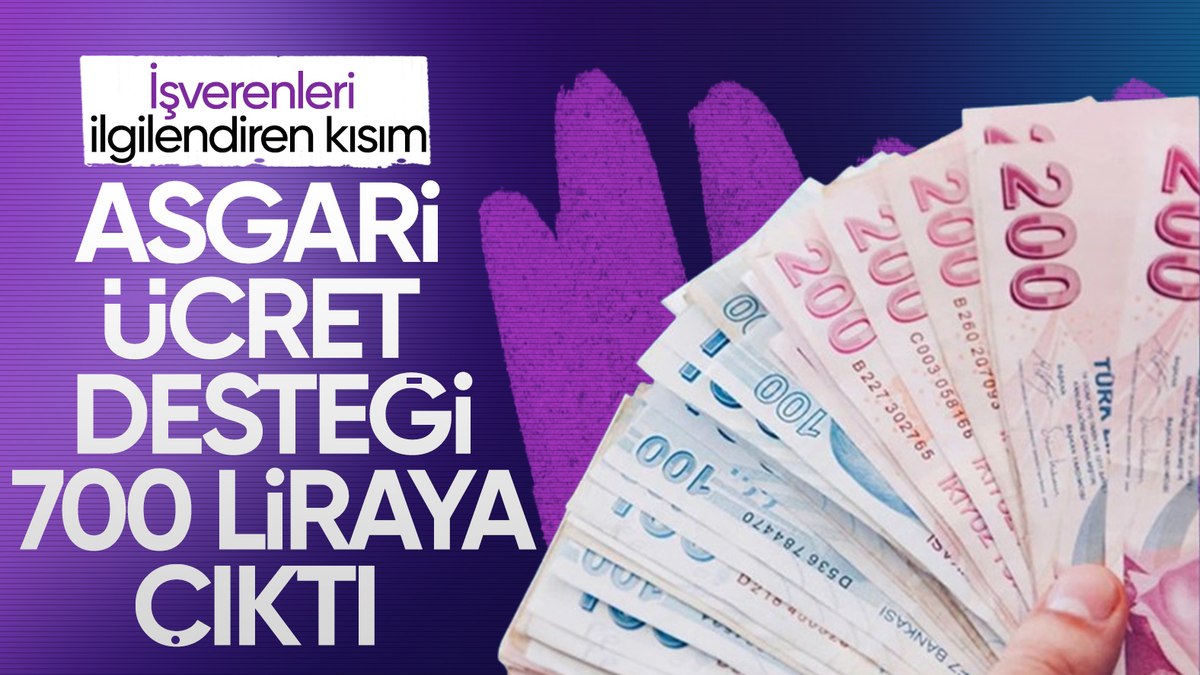 Yeni asgari ücret belli oldu İşverene verilecek ücret desteği 700 TL