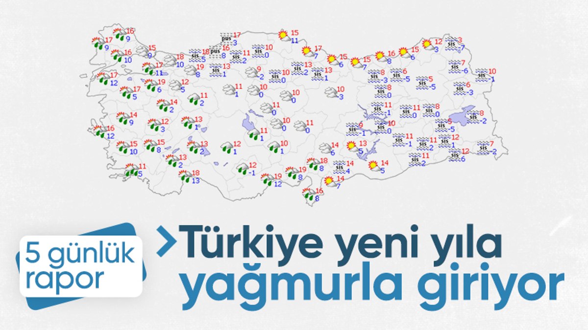 Yılbaşında plan yapacaklar dikkat Meteoroloji hava durumunu paylaştı