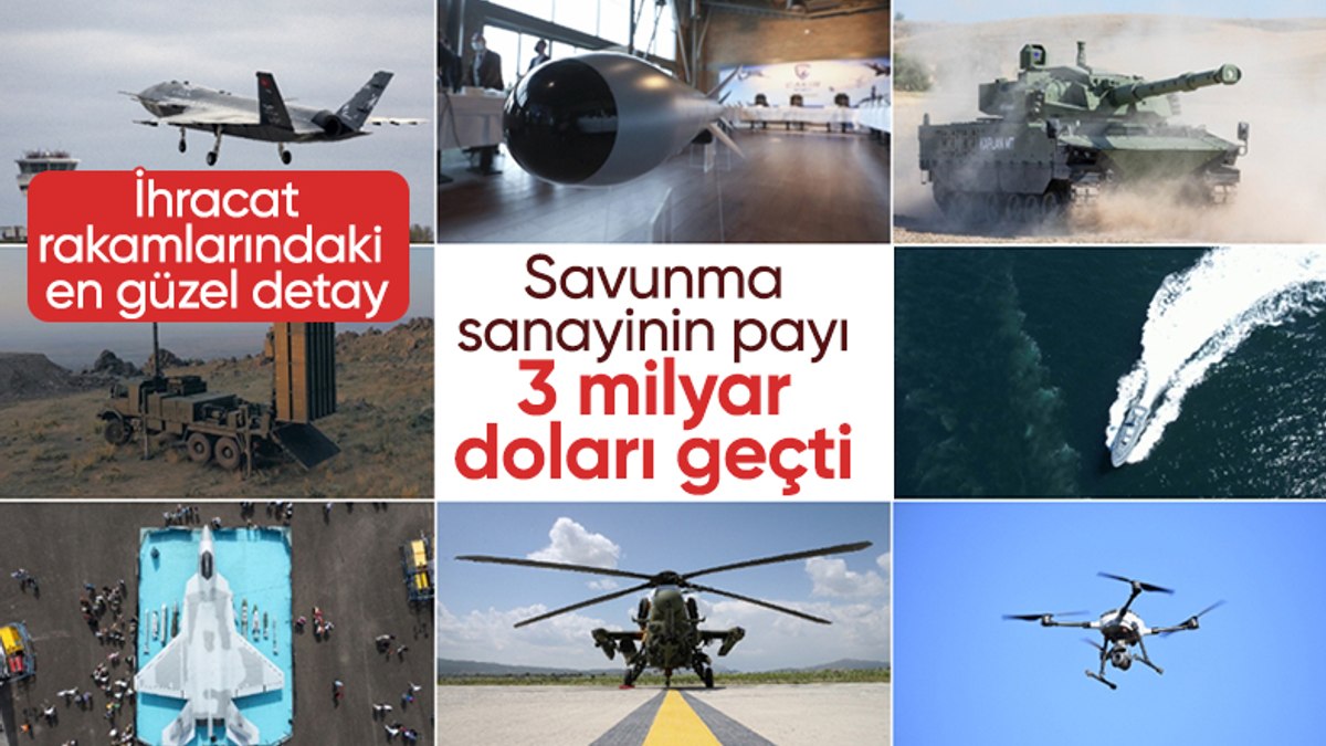 Savunma ve havacılık sanayiinin 7 aylık ihracatı 3 3 milyar dolar