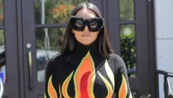 Kim Kardashian'ın ateşli elbisesi