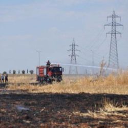 Diyarbakır'da 35 dönümlük arazi yangında kül oldu