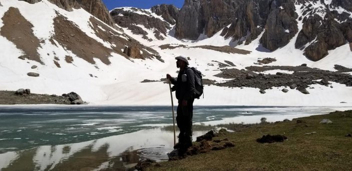 Munzur Dağı nda haziran ayında kışı yaşadılar