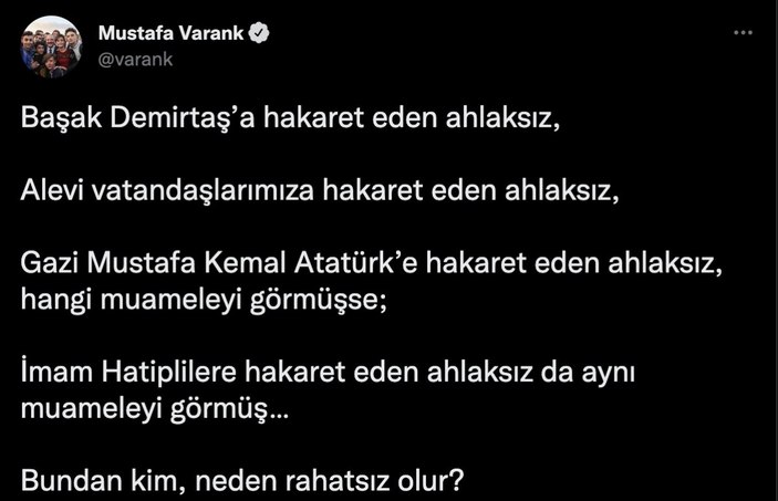 Mustafa Varank tan Gülşen in tutuklanmasına tepki gösterenlere cevap