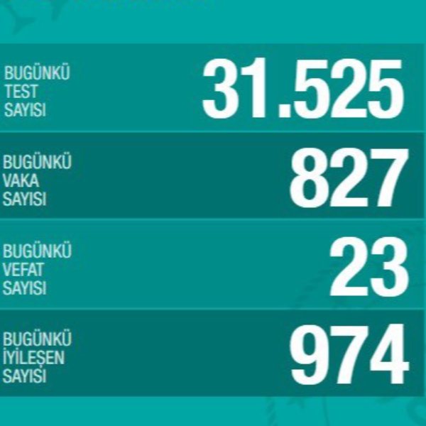 Koronavirüs salgınında günlük bilanço