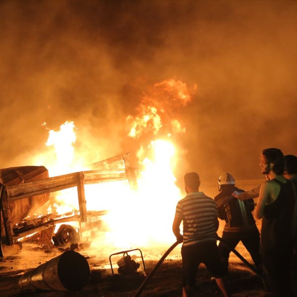 El Bab'da mazot tankerine yerleştirilen bomba patladı