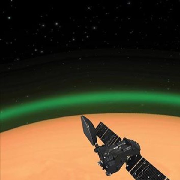 Mars'ın atmosferinde yeşil bir ışık tespit edildi