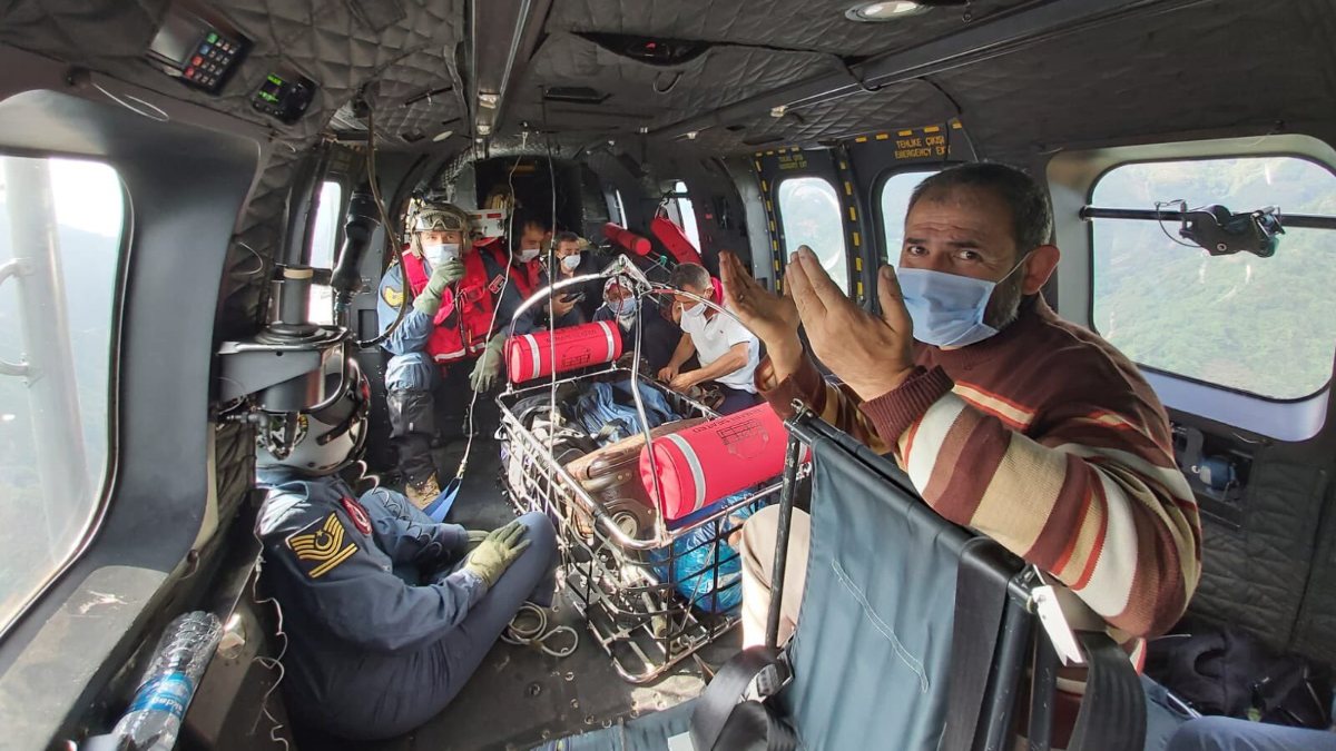 MSB: Giresun'da 1 helikopter görevlendirildi