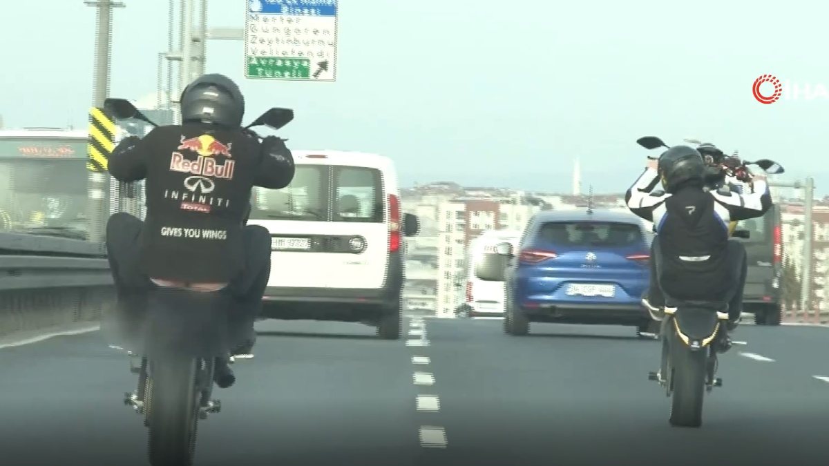 İstanbul'da motor magandaları kamerada