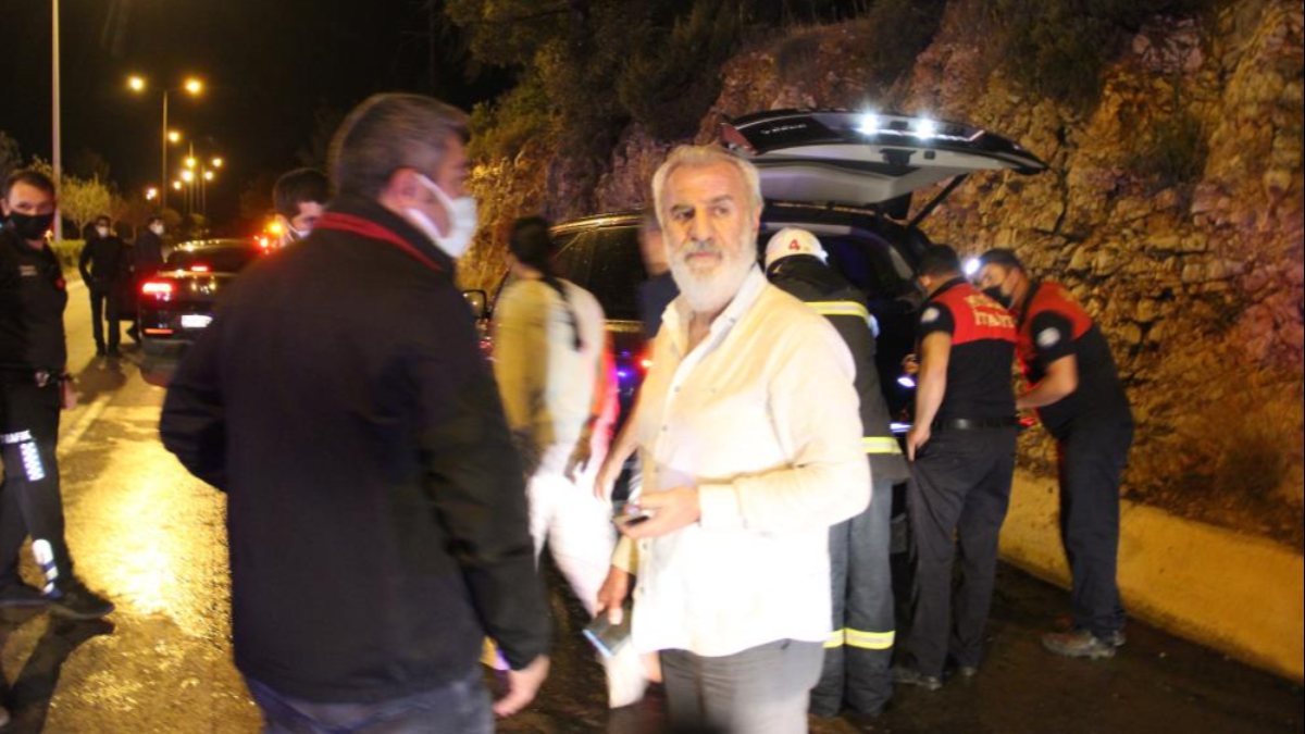 Süleyman Bölünmez'in aracı alev alev yandı