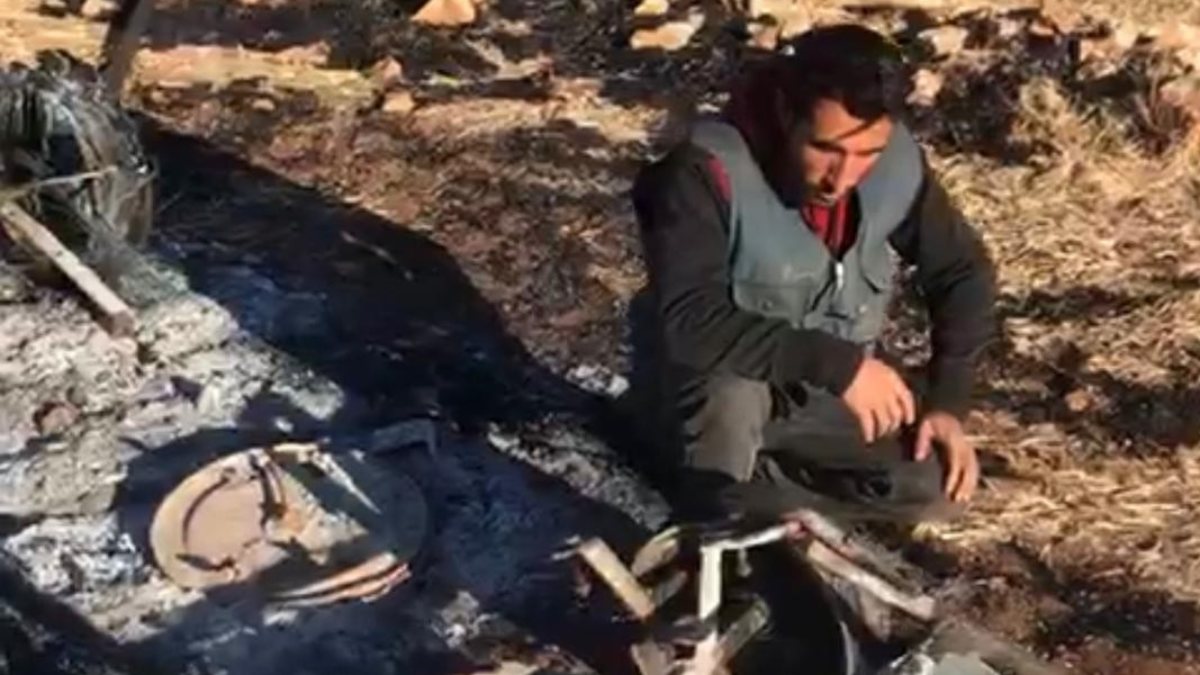 Şanlıurfa’da, hurdacının arabasını yaktılar
