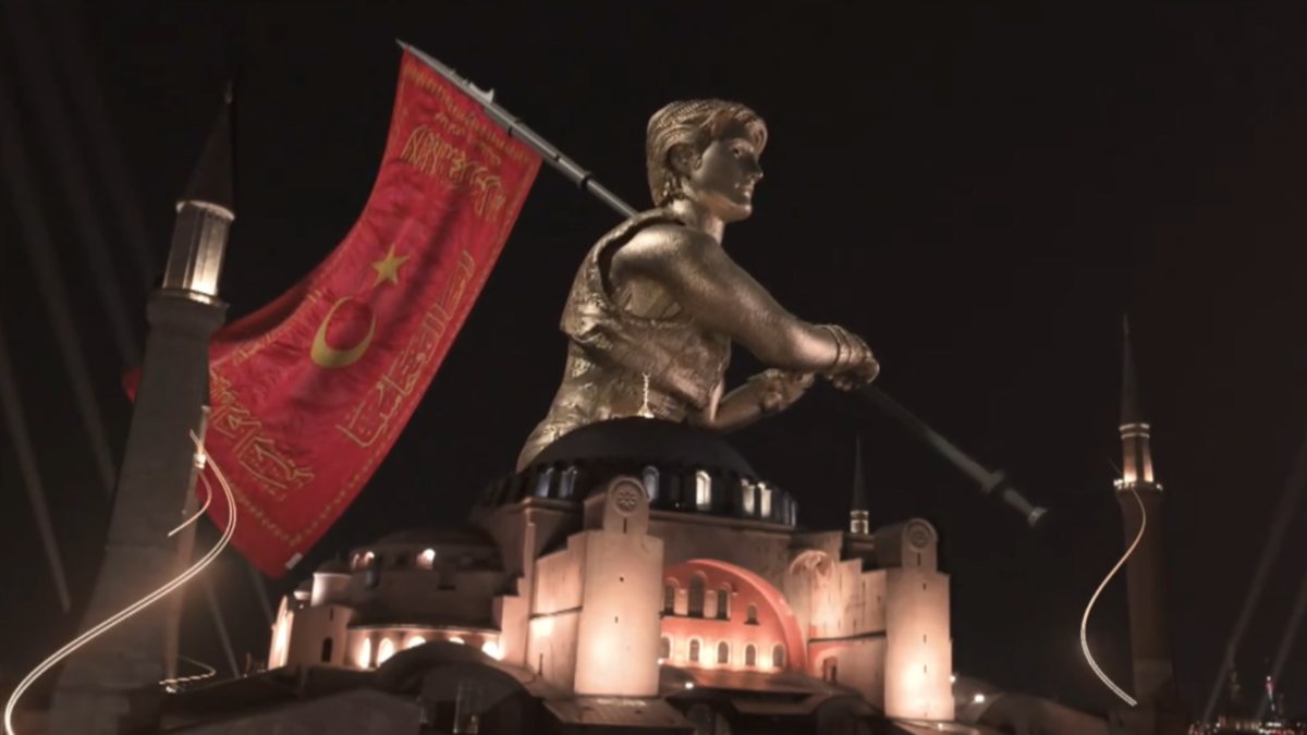İletişim Başkanlığı, Ayasofya'da özel gösteri düzenledi