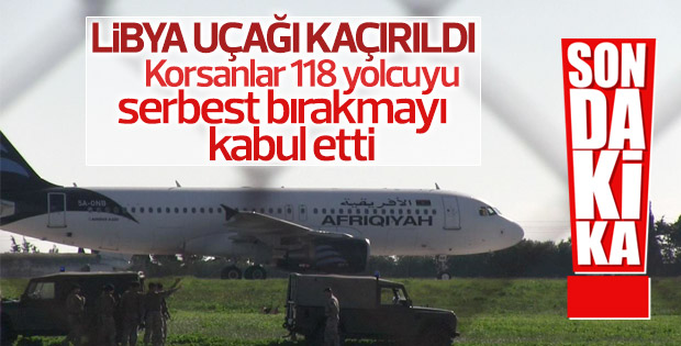 Libya'ya ait yolcu uçağı kaçırıldı