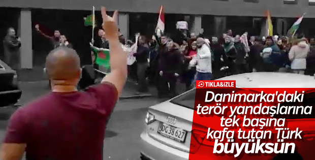 Danimarka'da PKK yandaşlarına kafa tutan Türk