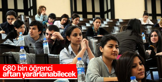 Öğrenci affından 680 bin kişi faydalanacak