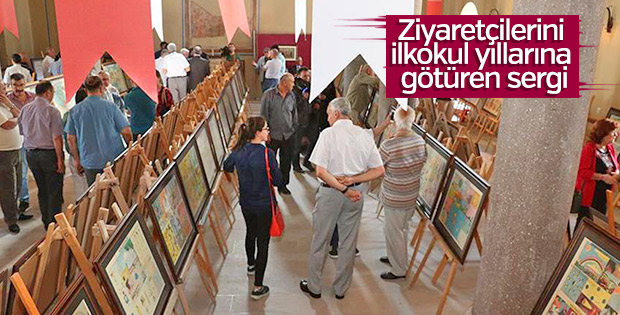 Okullarda kullanılan afişlerden sergi açtı