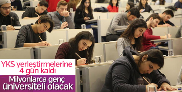 YKS yerleştirme sonuçları için geri sayım