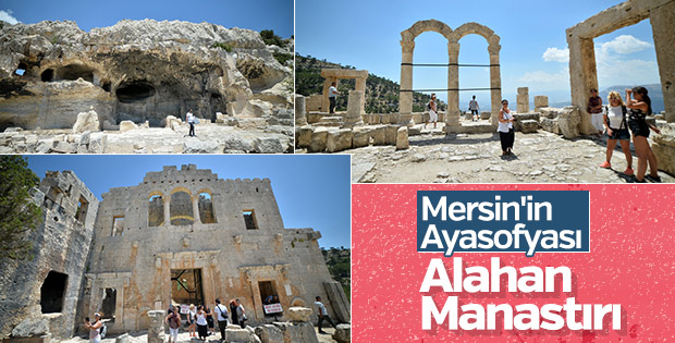 Alahan Manastırı'na ziyaretçi yoğunluğu