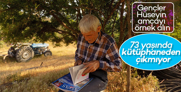 73 yaşında halk kütüphanenin en yaşlı üyesi