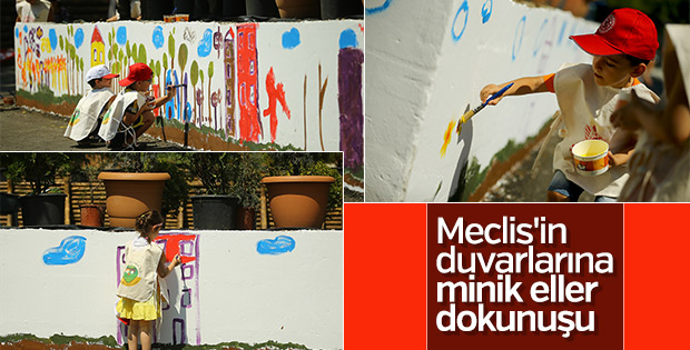 Minik ressamlar Meclis'e renk kattı