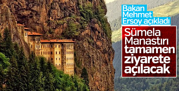 Sümela Manastırı tamamen hizmete açılacak