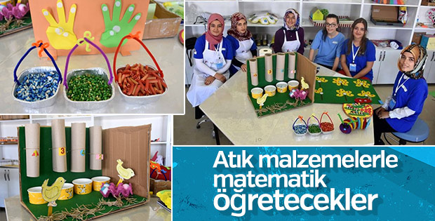 Farklı materyallerle matematiği sevdirecekler