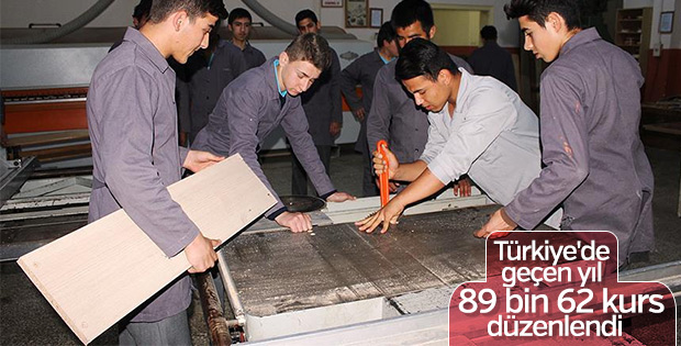 Türkiye'de verilen kurs sayısında artış