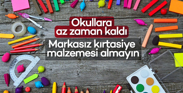 Okullar yaklaşıyor güvenli kırtasiye malzemesi alın
