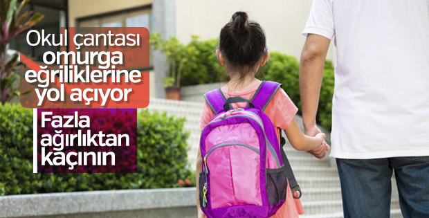 Ağır okul çantaları omurga sağlığını bozuyor