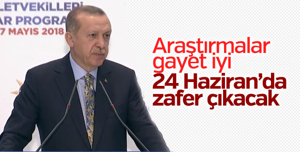 Erdoğan: Kamuoyu araştırmalarımız iyi