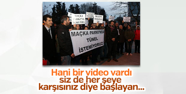 Maçka Parkı'nda protesto eylemi