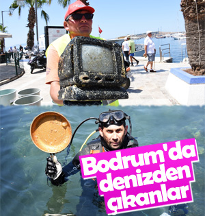 Muğla'da deniz dibi temizliği