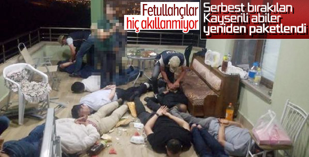 Kayseri'de 10 FETÖ'cü toplantı halinde basıldı