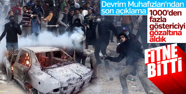 Devrim Muhafızları Komutanı: Gösteriler sona erdi