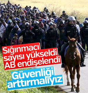AB'den artan sığınmacı sayısına karşı güvenlik uyarısı
