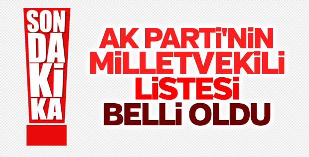 AK Parti'nin aday listesi
