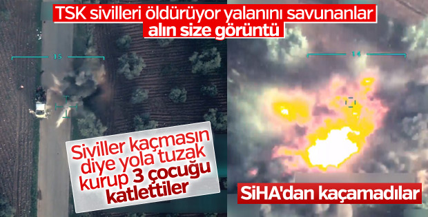 Afrin'de teröristlerin bombalı tuzağı sivilleri öldürdü