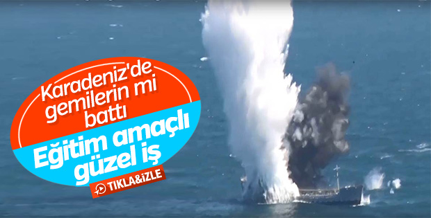 Karadeniz'de torpido atışıyla gemi batırıldı