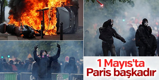 Fransa'da olaylı 1 Mayıs