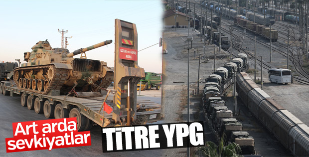 Sınıra askeri araç sevkiyatı devam ediyor