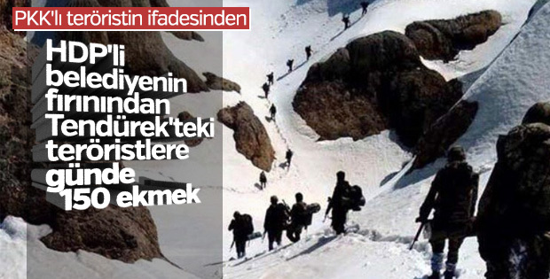 HDP'li belediye PKK'lılara ekmek gönderdi