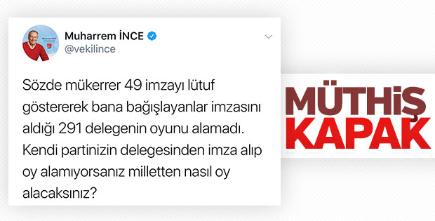 İnce'den Kılıçdaroğlu'na: Milletten nasıl oy alacaksınız