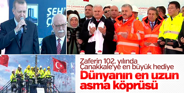 1915 Çanakkale Köprüsü'nün temeli atıldı