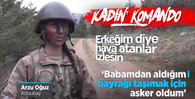 Arzu Astsubay 'komando brövesi' için zorlu eğitimde