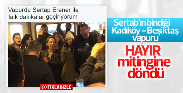 Sertab Erener vapurda İzmir Marşı söyledi