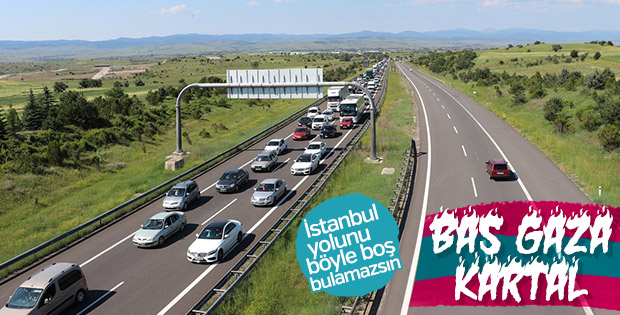 Otoyolda bayram trafiği